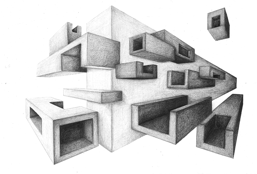 2-point perspective drawing